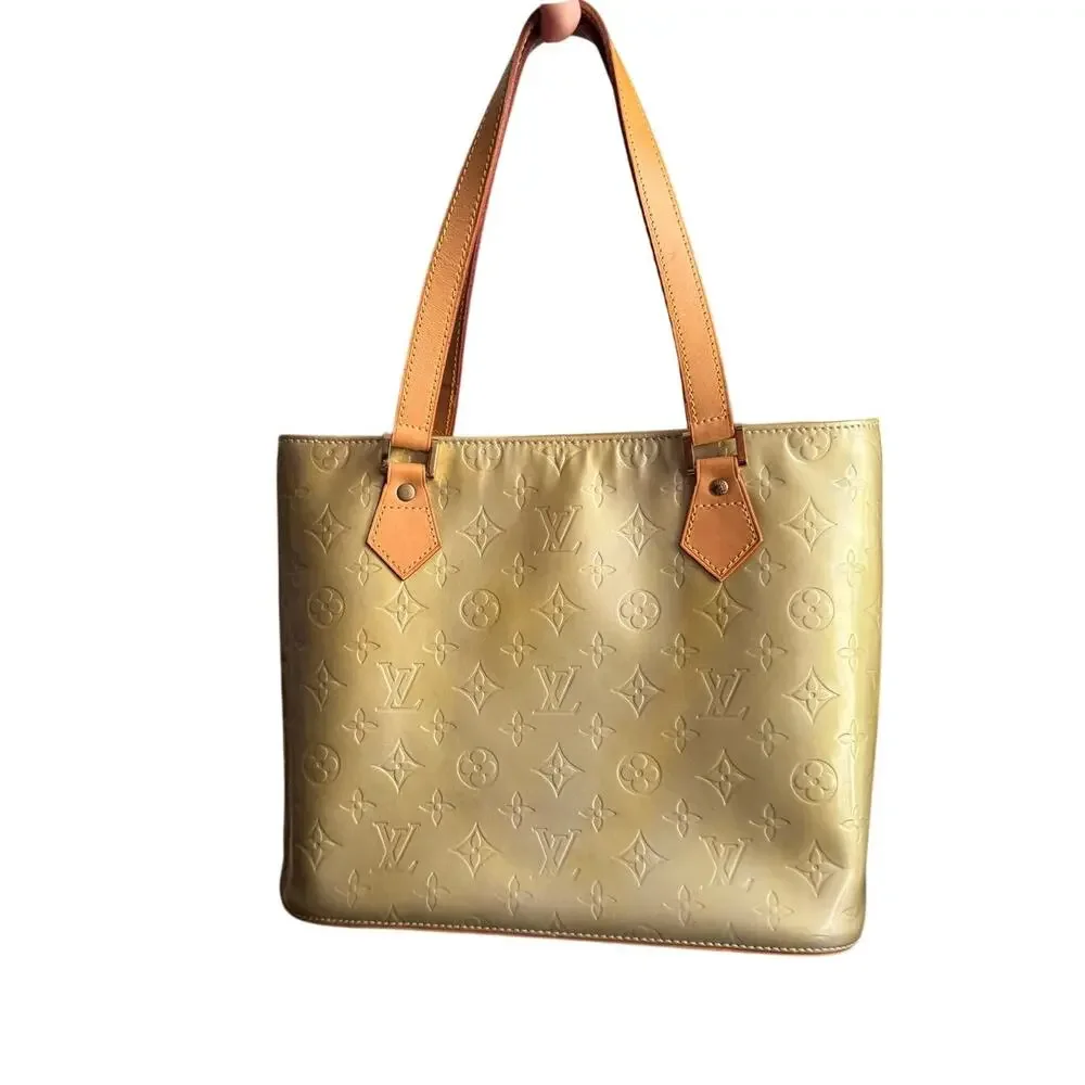 Authentic Louis Vuitton Houston‎ Tote Bag Purse Vernis Patent Leather